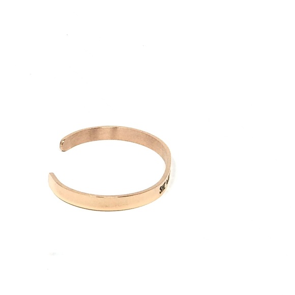 Rose gold cuff bracelet She Will Not Fail - Picture 2 of 3